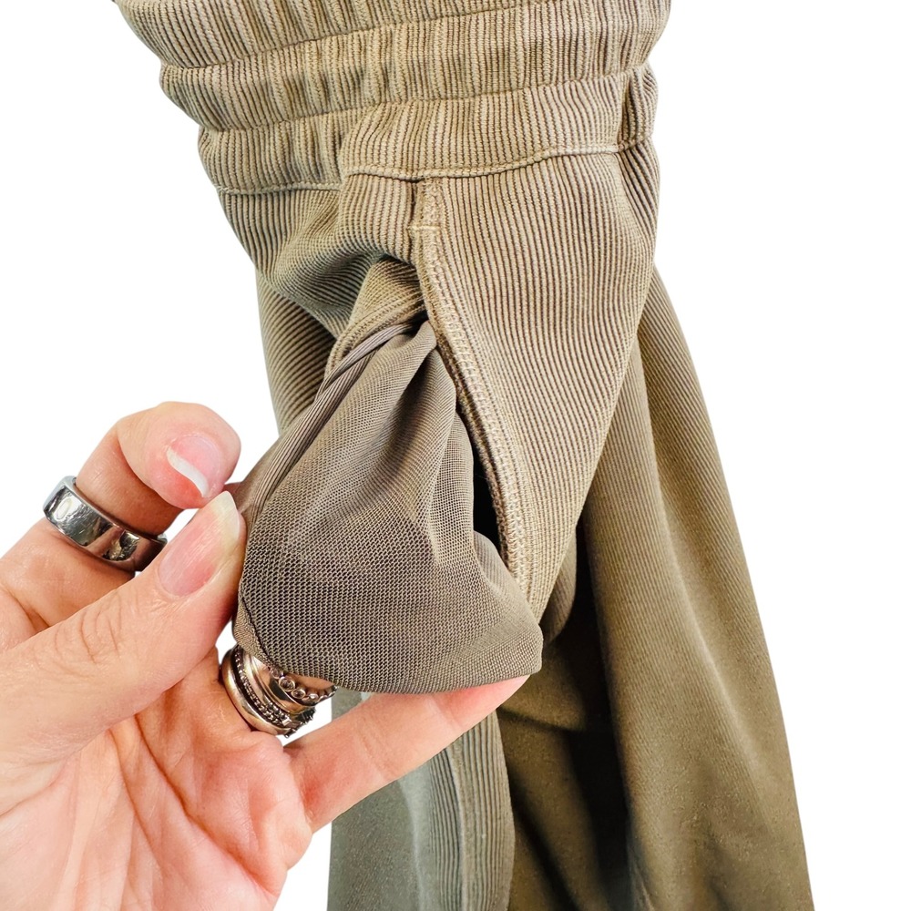 Lululemon Softstreme Ribbed Wide Leg Pants Sz XS Tan Modal Lounge Yoga Pull On - Picture 9 of 11